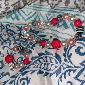 Chunky Rose bubble necklace and bracelet set